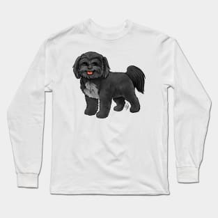 Dog - Shih Poo - Black Long Sleeve T-Shirt